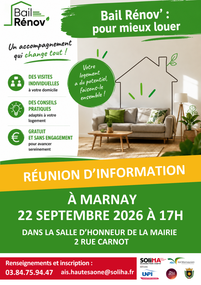 Bail Rénov' : atelier à Marnay