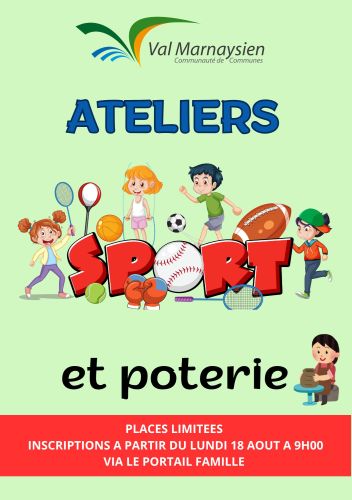ATELIERS SPORTS ET POTERIE 2025-2026
